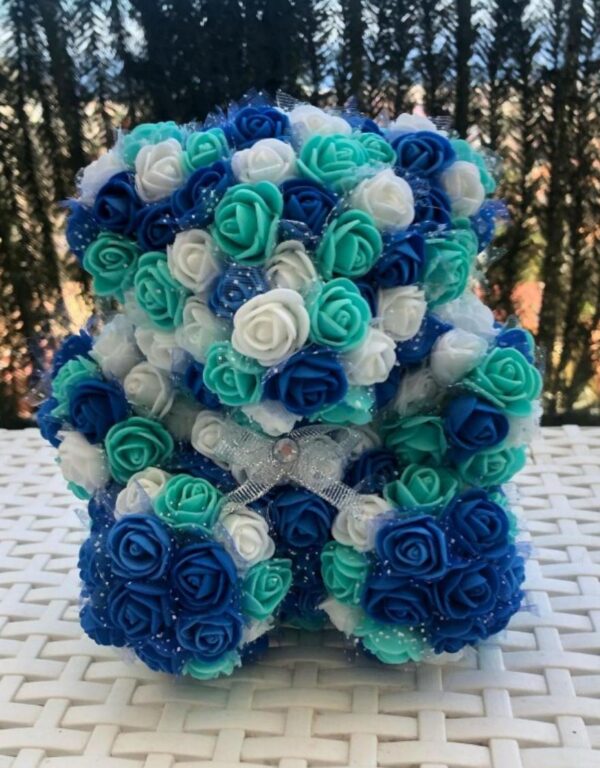 Oso de Flores azules
